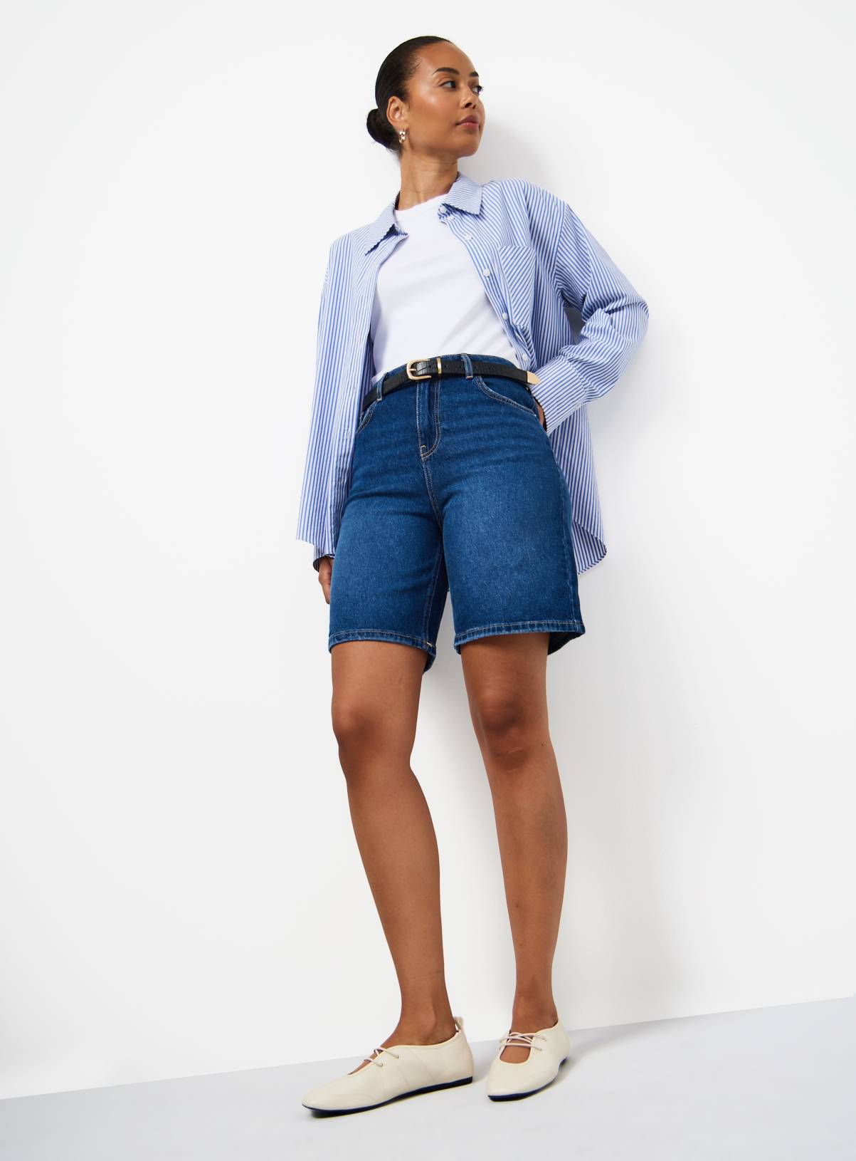 Mid Denim Bermuda Shorts 18 - Image 2